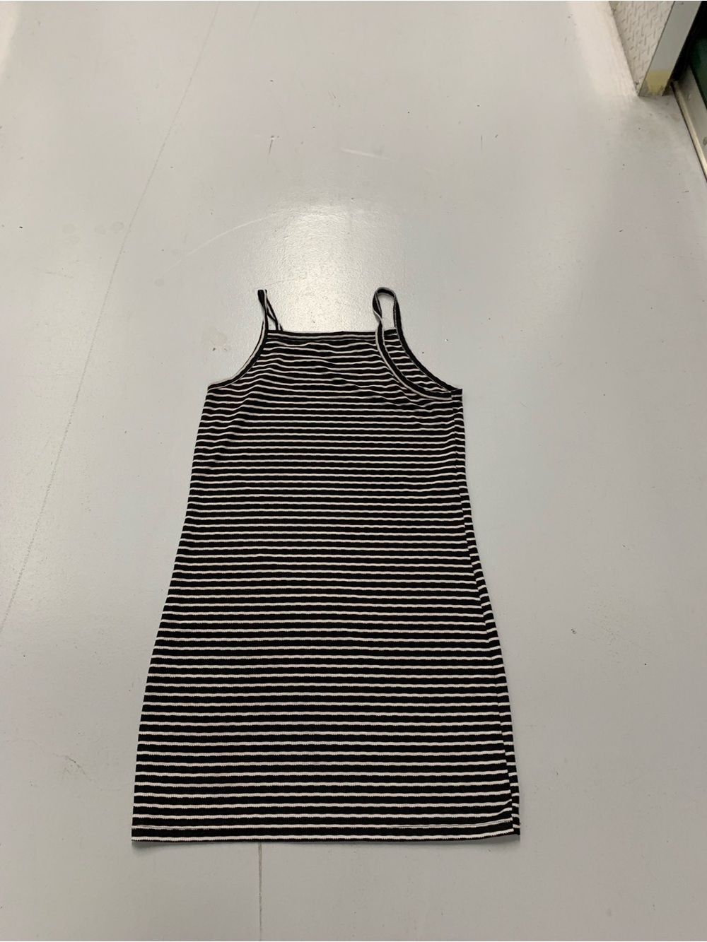 Vero Moda Black White Striped Spaghetti Strap Knit Mini Dress XL